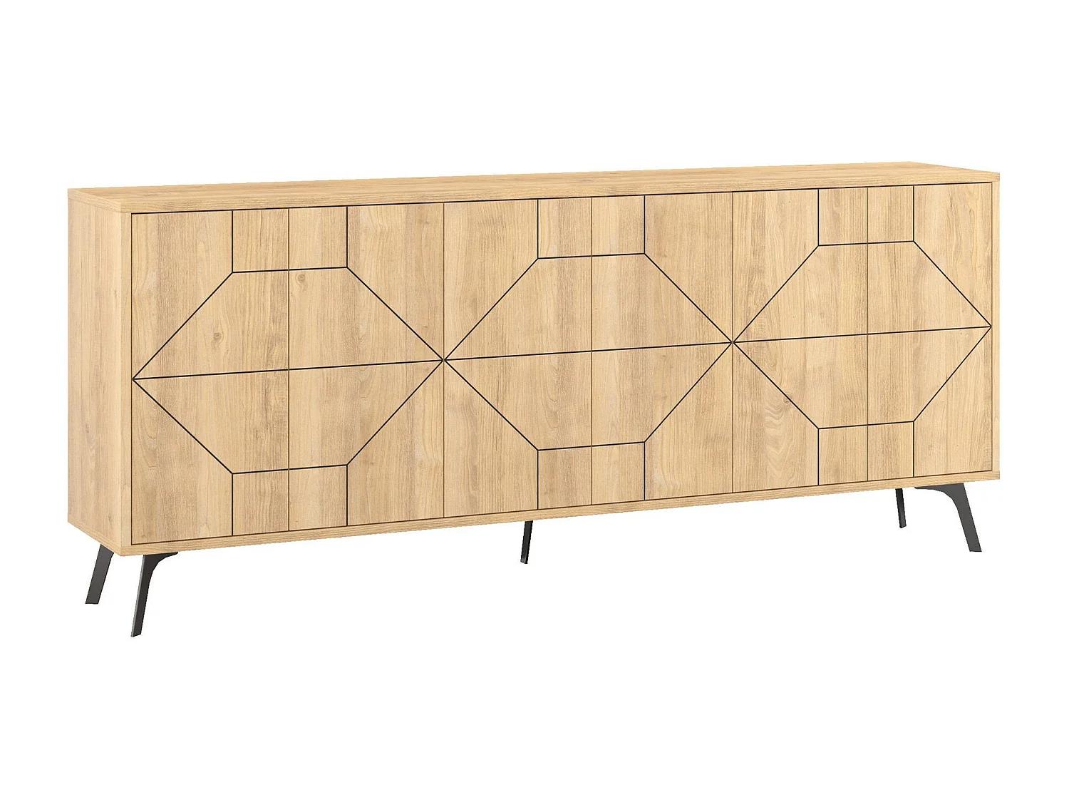 Buffet avec 6 portes décorées L184 cm - Dune