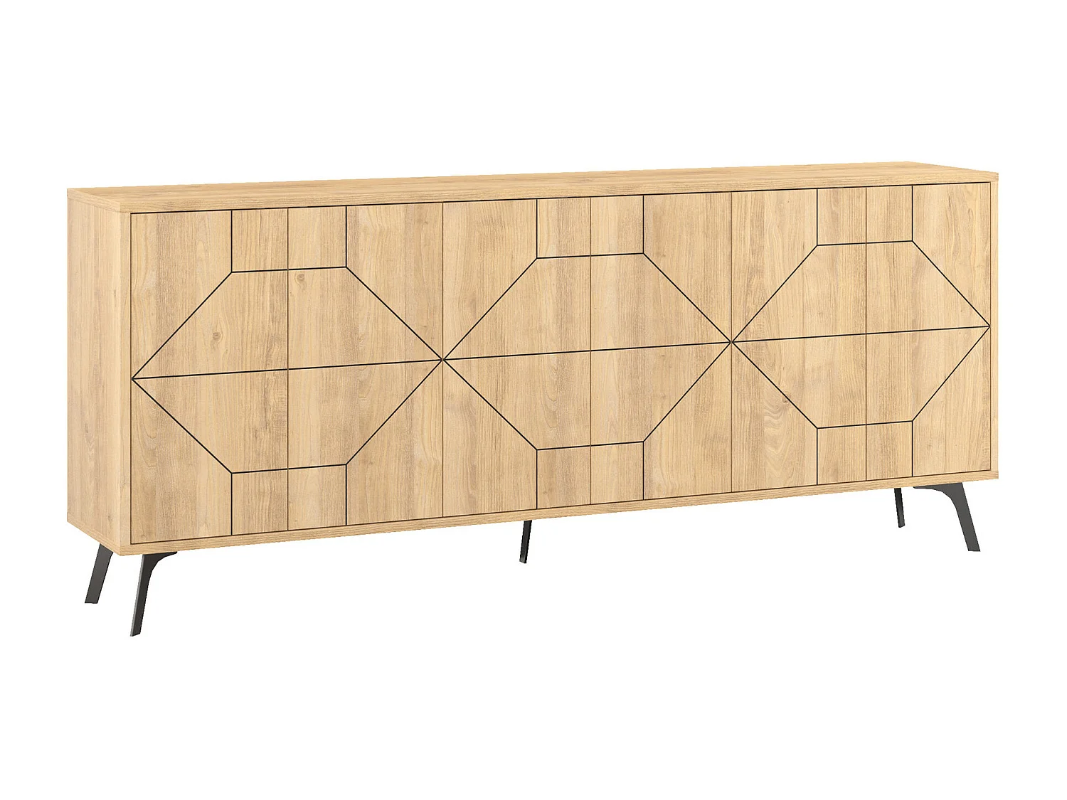 Buffet avec 6 portes décorées L184 cm - Dune