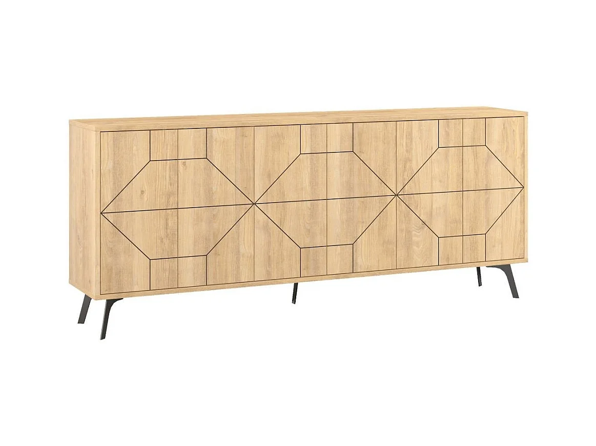 Buffet met 6 versierde deuren L184 cm - Dune