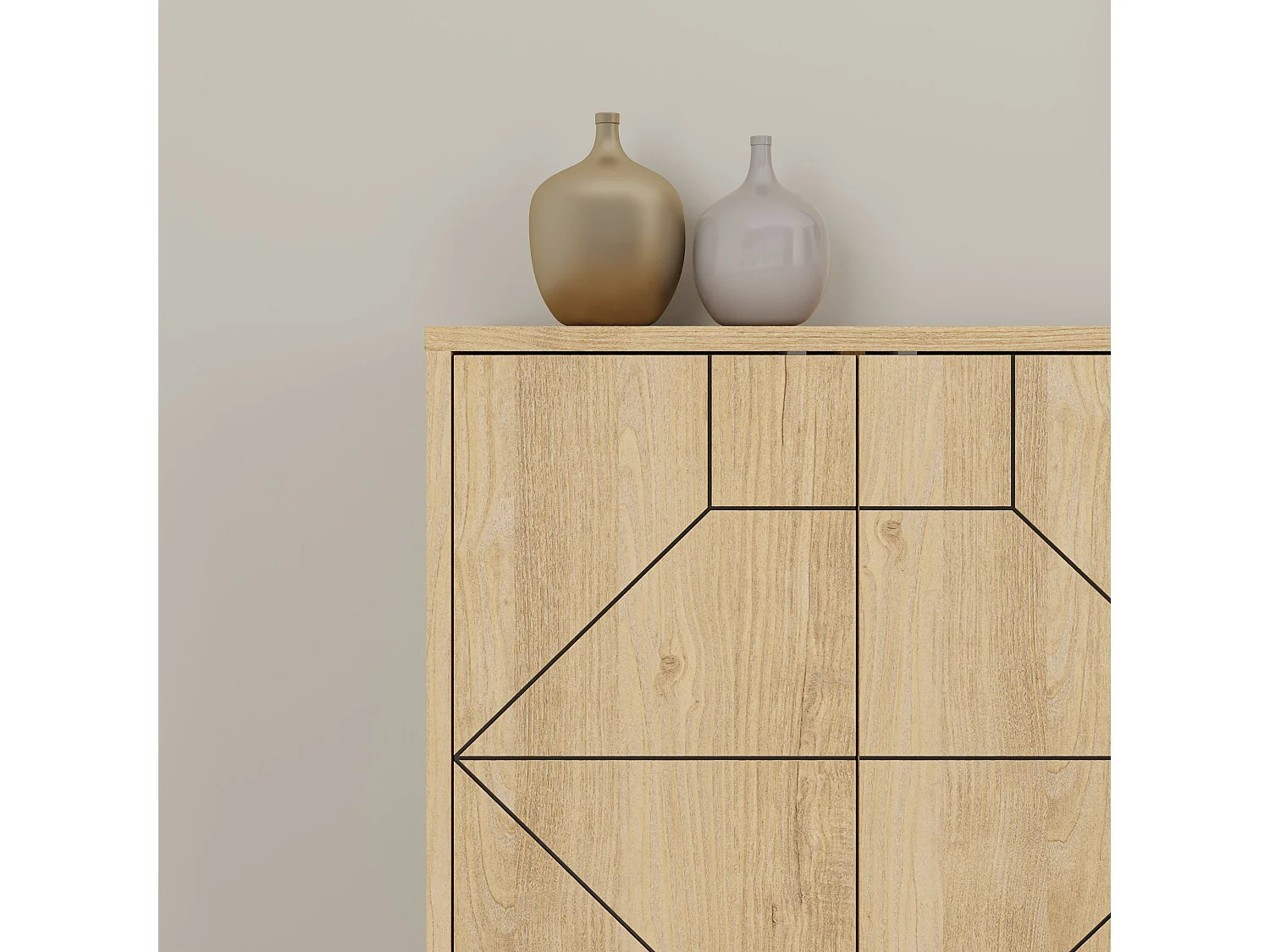 Buffet avec 6 portes décorées L184 cm - Dune