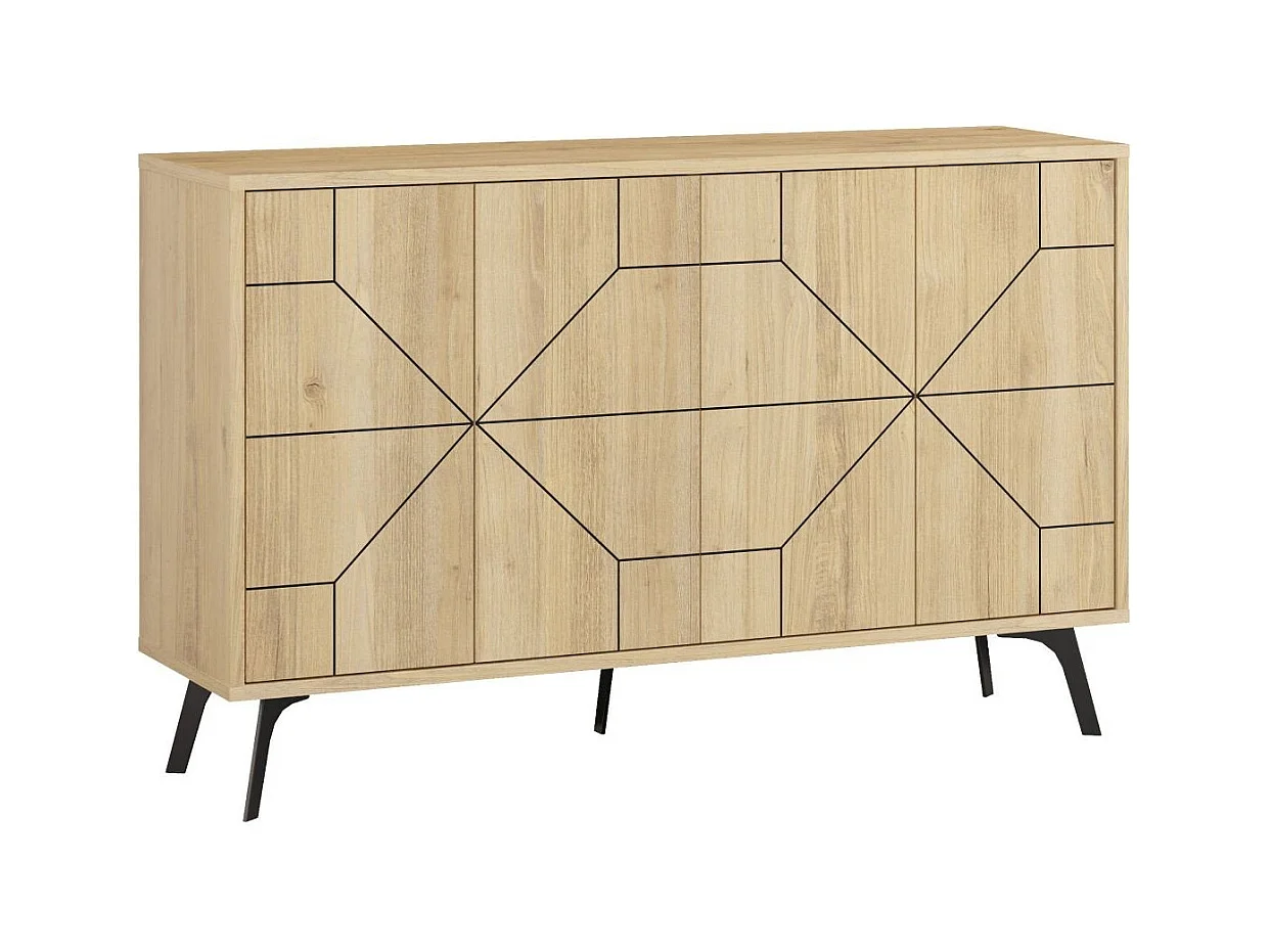 Buffet 4 portes décorées L123 cm - DUNE