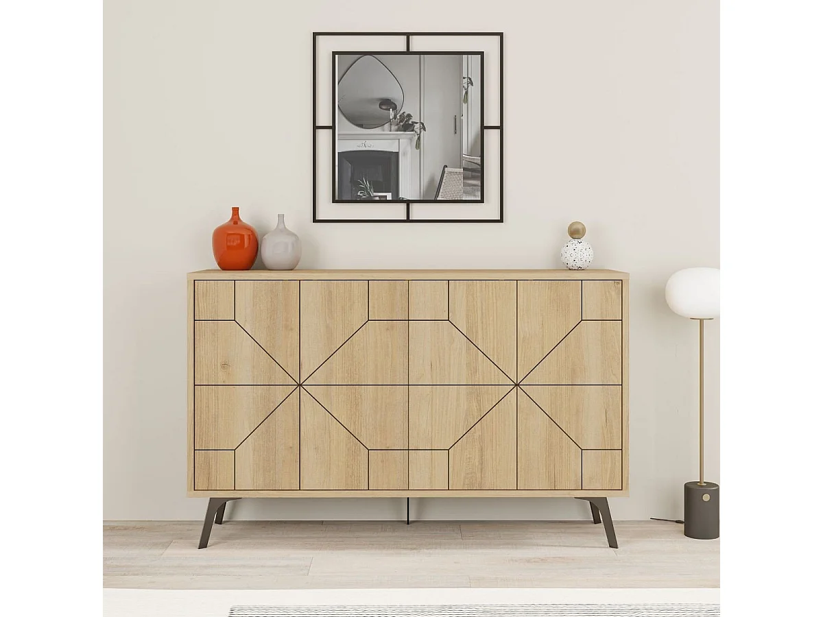 Buffet 4 portes décorées L123 cm - DUNE