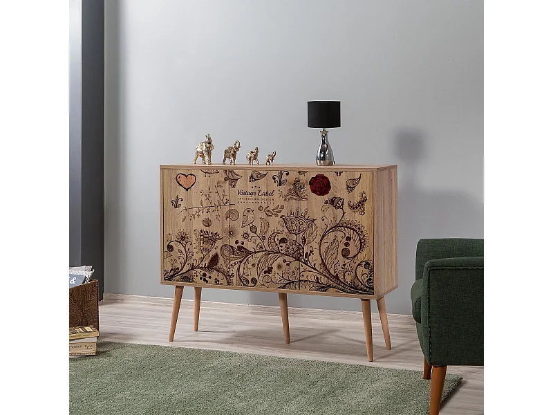 Aparador – 120 x 90 x 36 cm – Carvalho Sonoma – Melamina