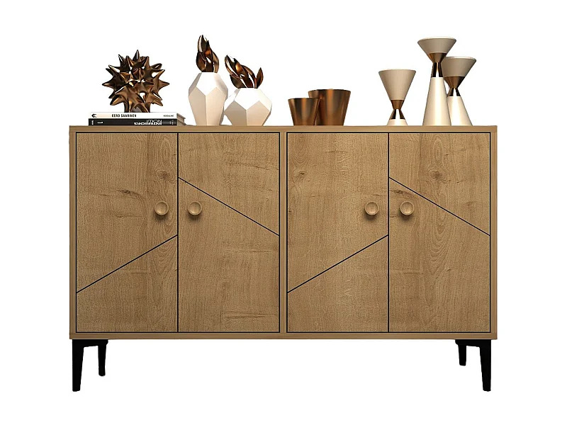 Aparador Kailua 1958, Roble, 75x120x30cm, Aglomerado laminado