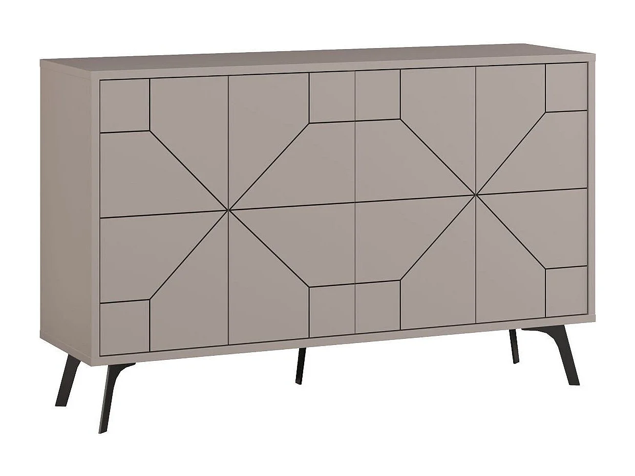Aparador Moderno – 123 x 62,4 x 35 cm – Mocha Claro – Melamina