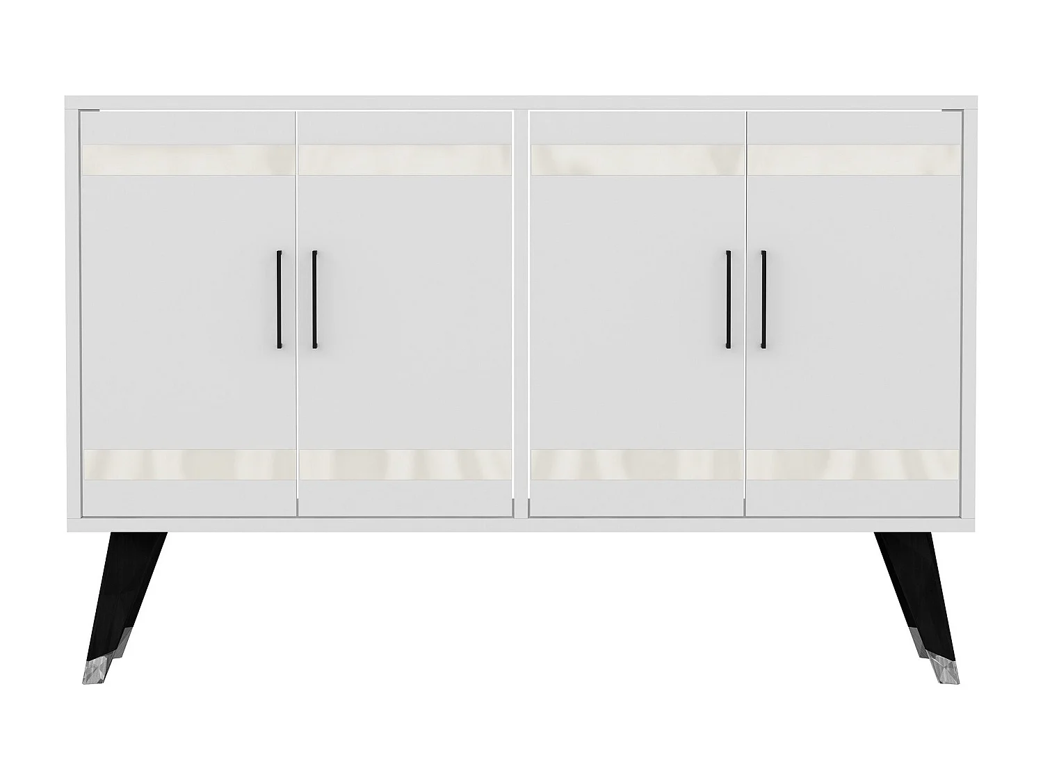 Mueble de TV – 120 cm x 30 cm x 80 cm – Blanco – Aglomerado