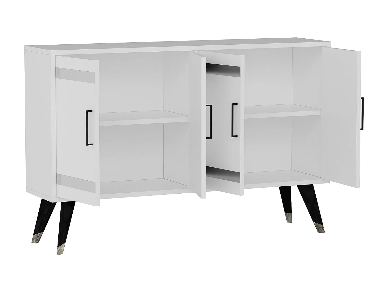 Móvel de TV – 120 cm x 30 cm x 80 cm – Branco – Aglomerado