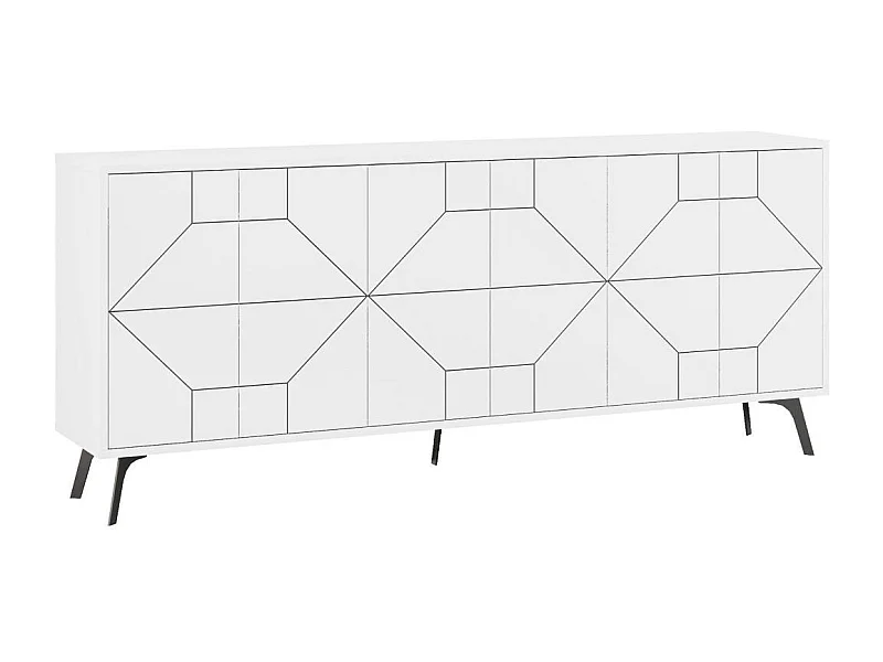 Buffet met 6 versierde deuren L184 cm - Dune