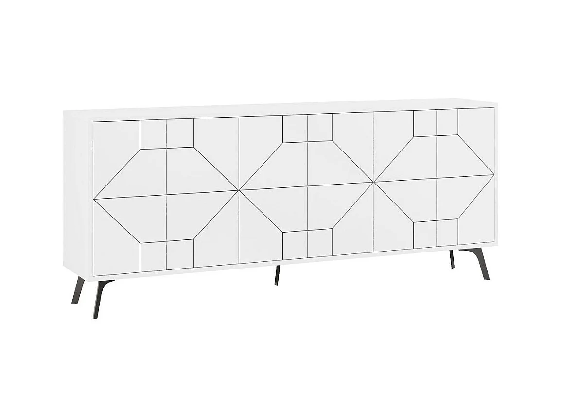 Buffet avec 6 portes décorées L184 cm - Dune