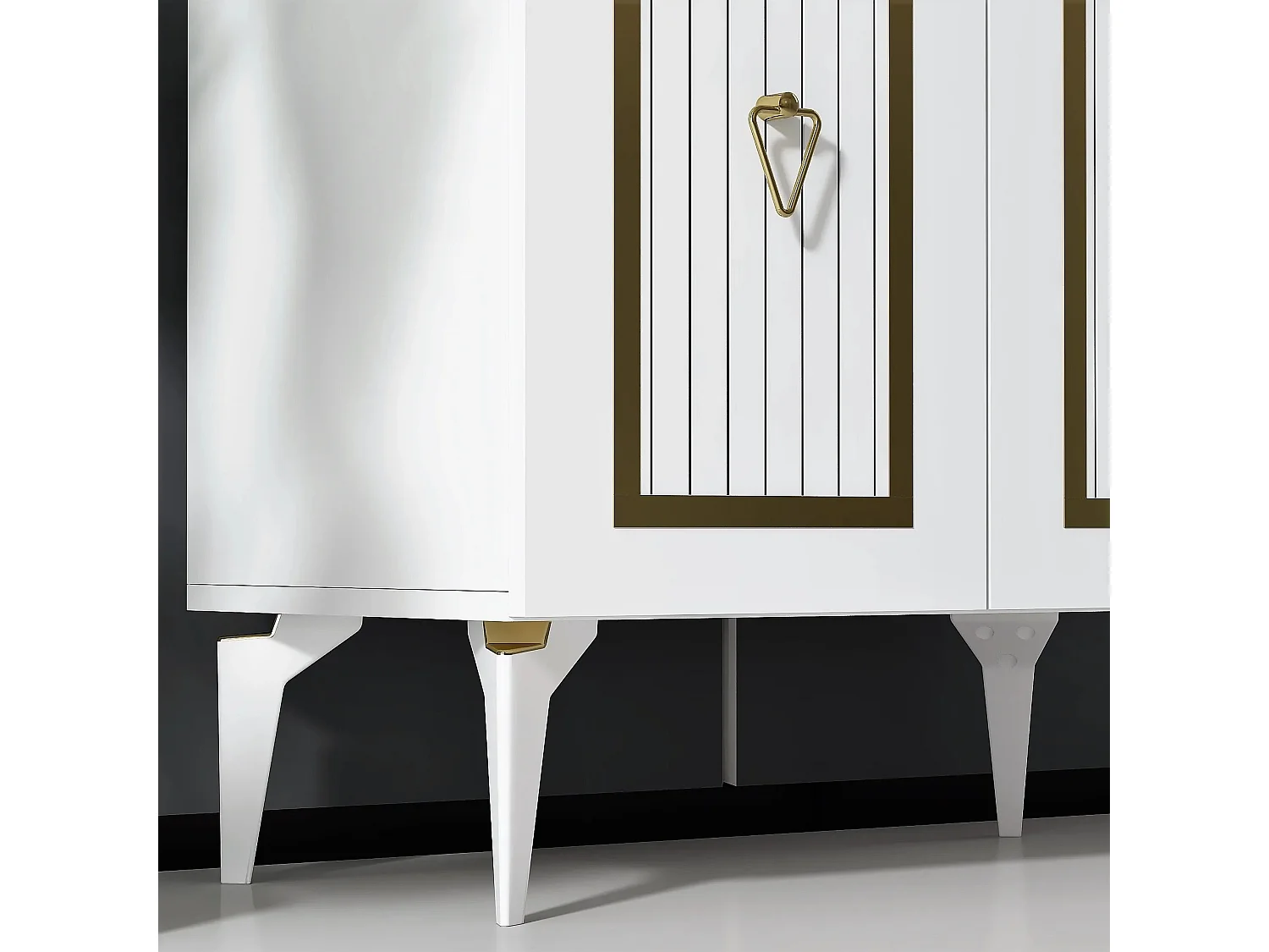 Aparador Capri Blanco dorado75x40x79 cm