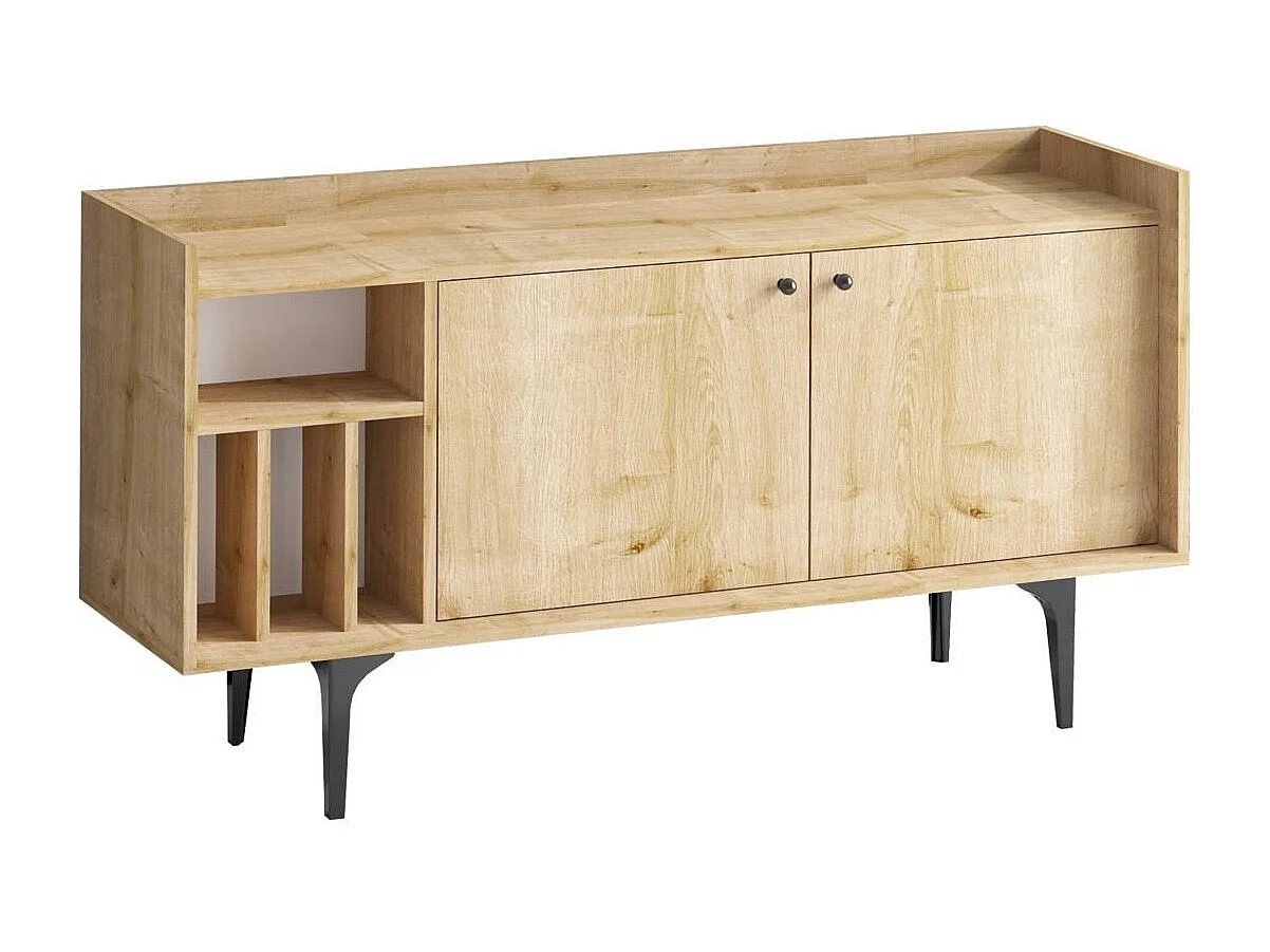 Buffet 3 Fächern 2 Türen Eiche Saphir Dekor L150 cm - CANOPUS