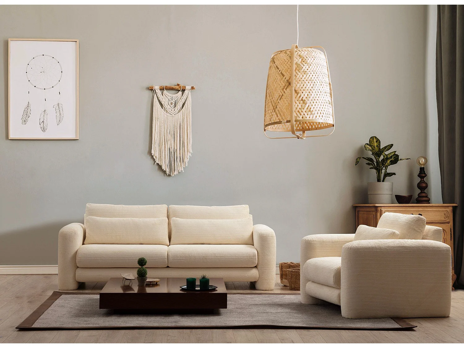 Sofá Altadena 330, De color marrón claro, 180x97x73cm, Tapiz, Patas: Plástico