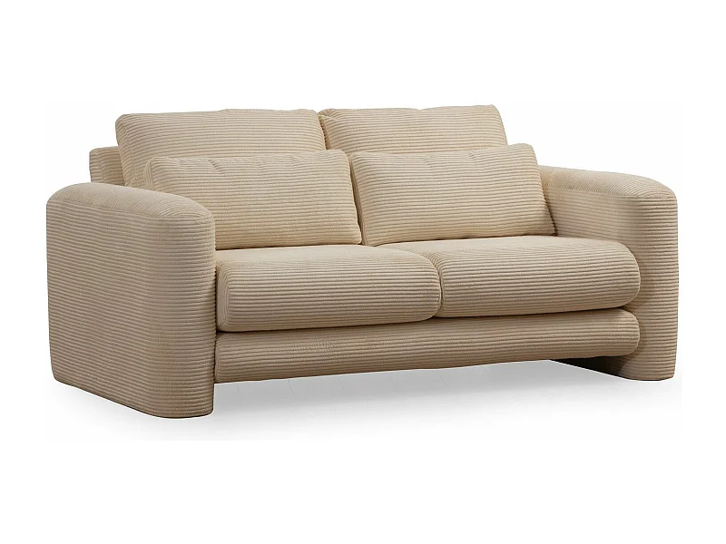 Sofá Altadena 330, De color marrón claro, 180x97x73cm, Tapiz, Patas: Plástico