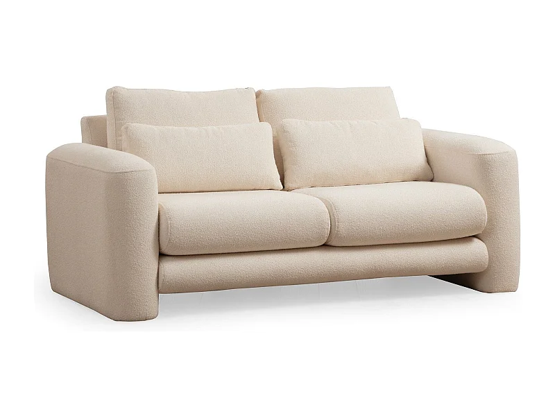 Sofá Altadena 330, De color marrón claro, 180x97x73cm, Tapiz, Patas: Plástico