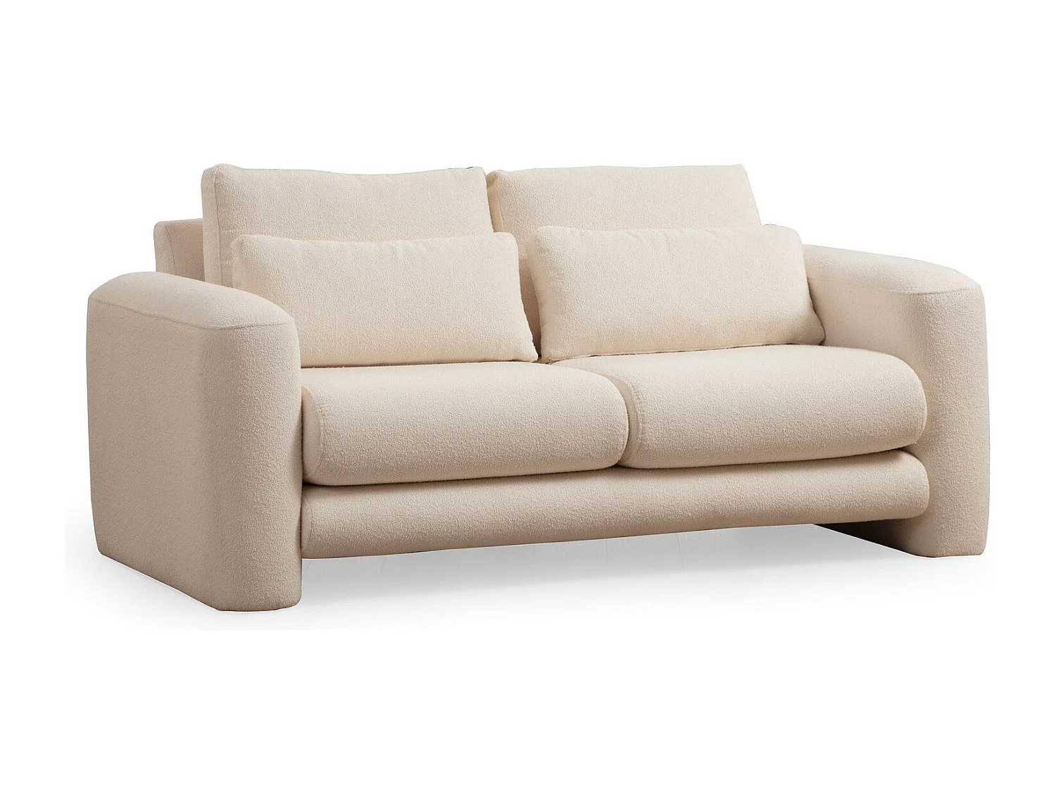 Sofá Altadena 330, De color marrón claro, 180x97x73cm, Tapiz, Patas: Plástico