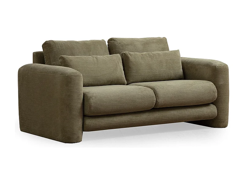 Sofá Altadena 330, Verde, 180x97x73cm, Tapiz, Patas: Plástico