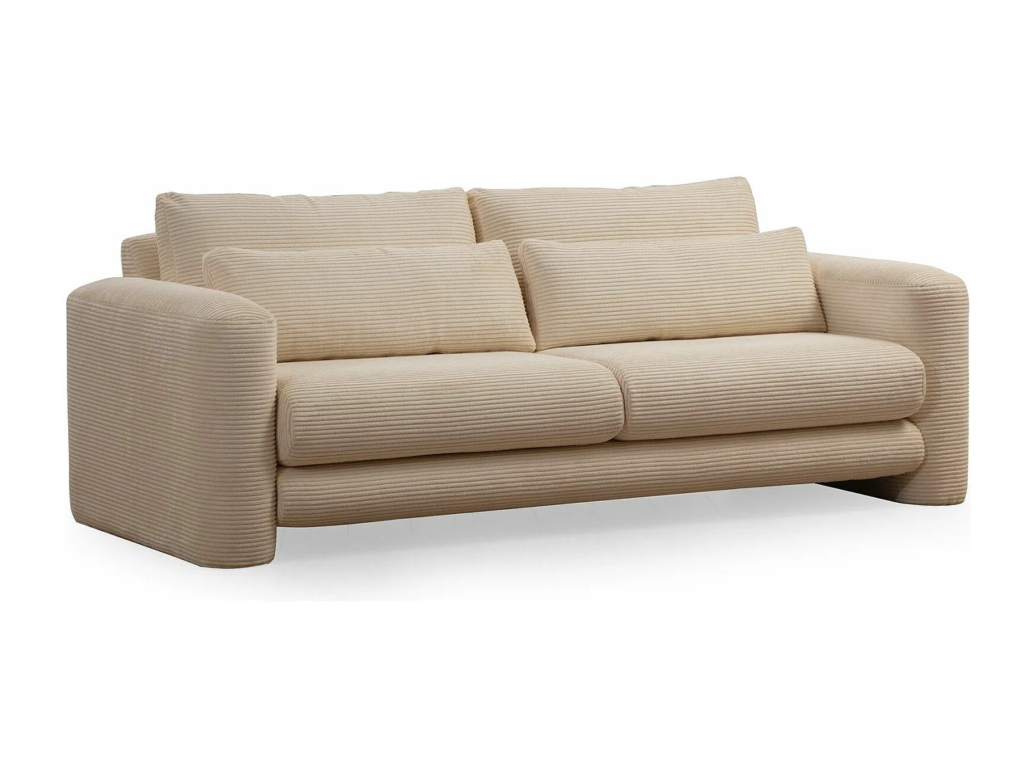 Sofá Altadena 331, De color marrón claro, 215x97x73cm, Tapiz, Patas: Plástico