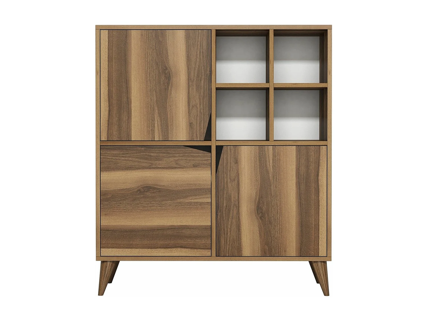 Aparador Kailua 342, Nuez, 115x100cm, Número de puertas: 3.0030cm, Aglomerado laminado