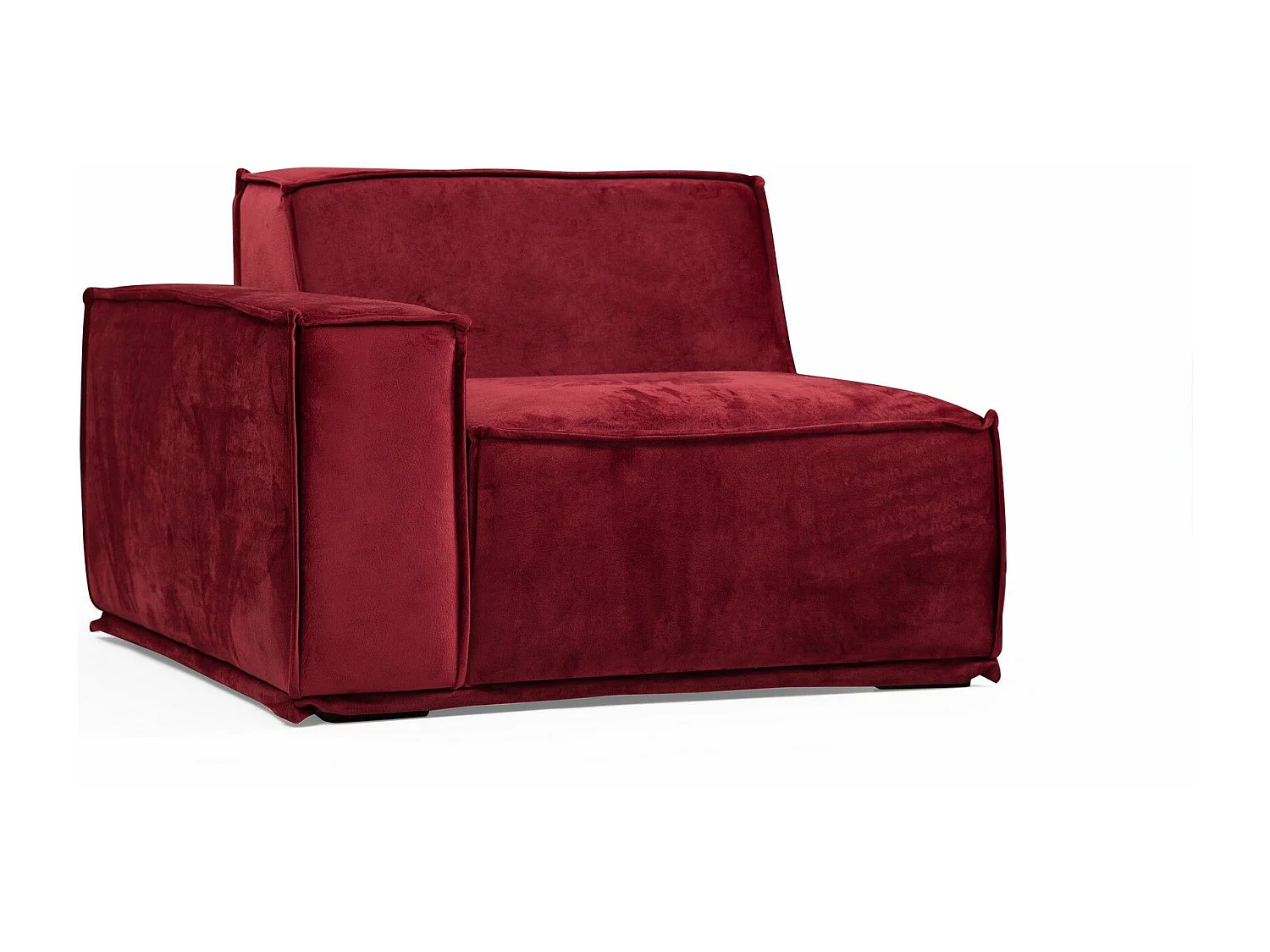 Sofá rinconero modular Altadena 441, Rojo, 300x170x76cm