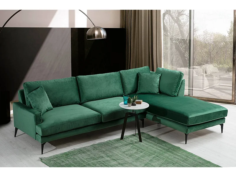 Sofá rinconero Altadena 101, Verde, 283x180x88cm