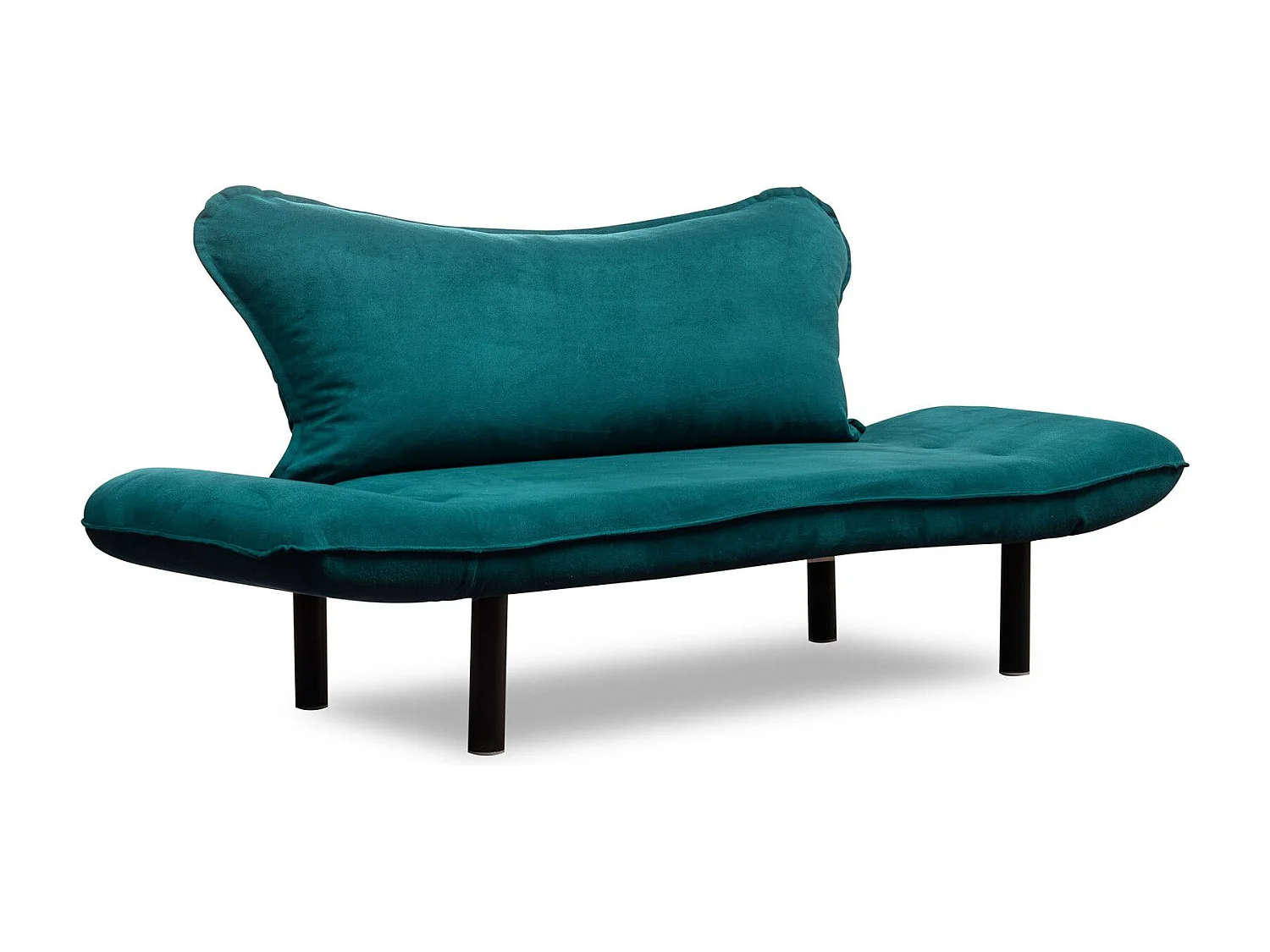 Sofá Altadena 110, Turquesa, 140x65x70cm, Tapiz, Patas: Metal