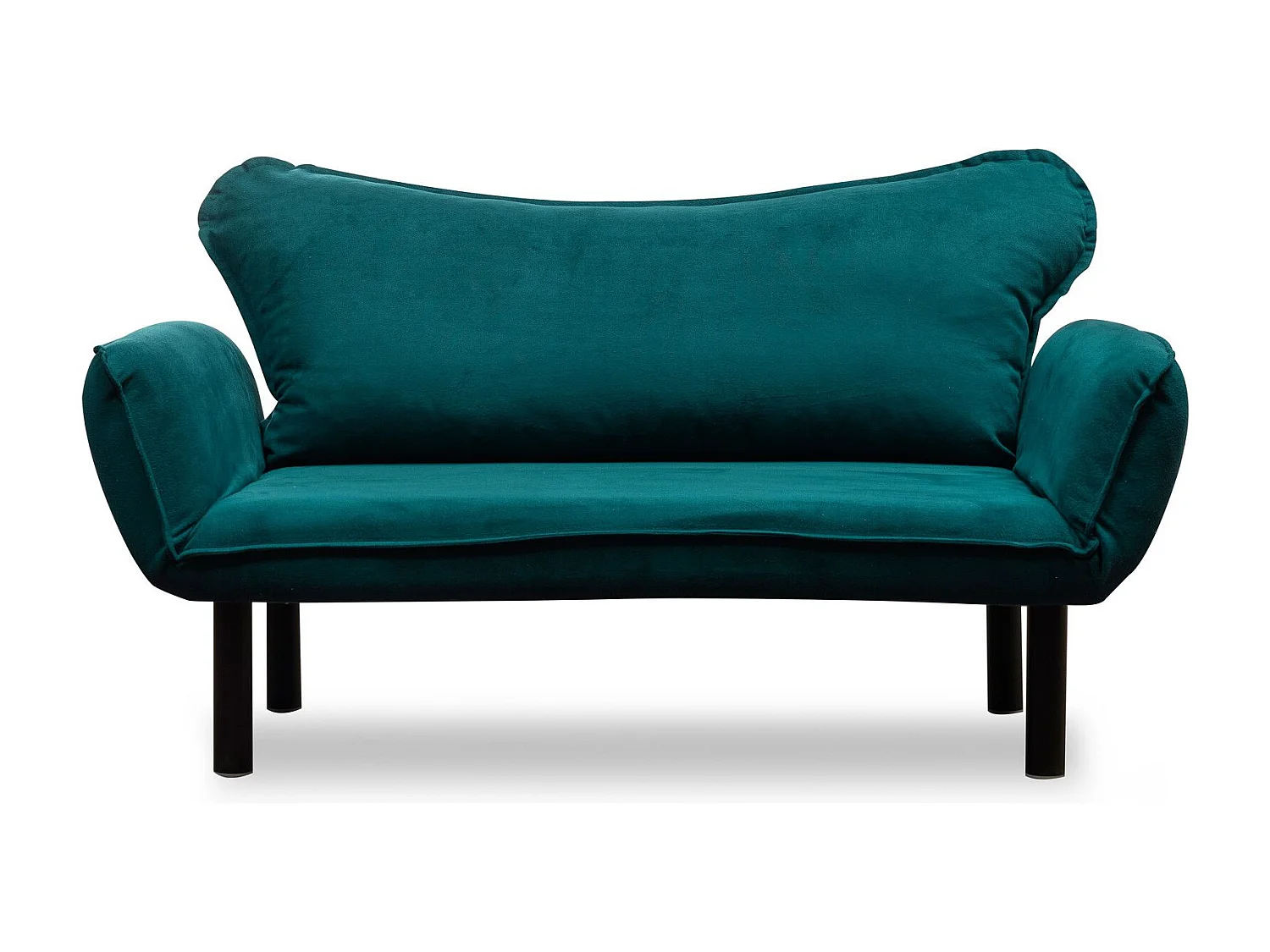 Canapé 2 places convertible Balos Tissu Bleu pétrole