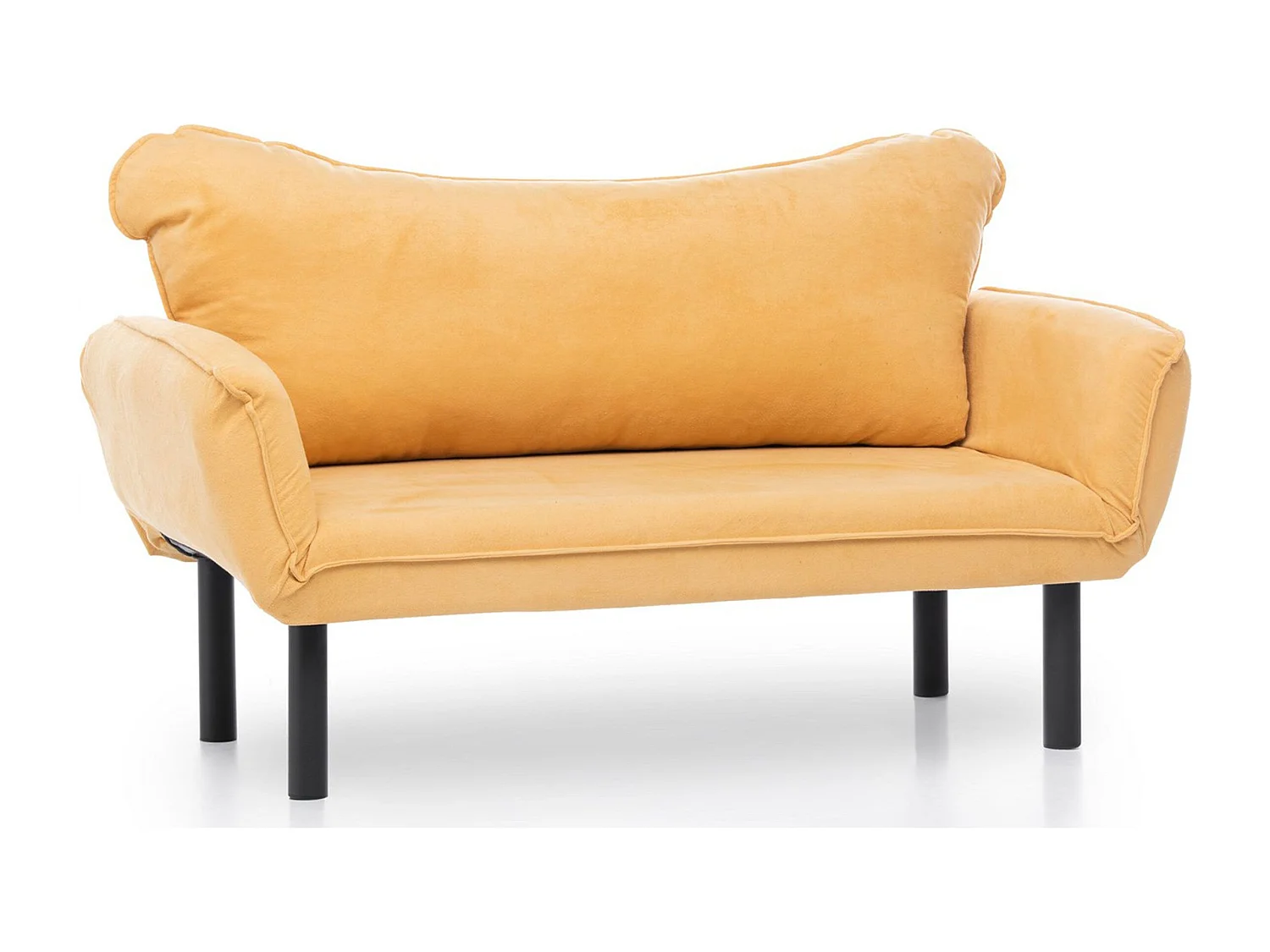 Sofá Altadena 110, Amarillo, 140x65x70cm, Tapiz, Patas: Metal