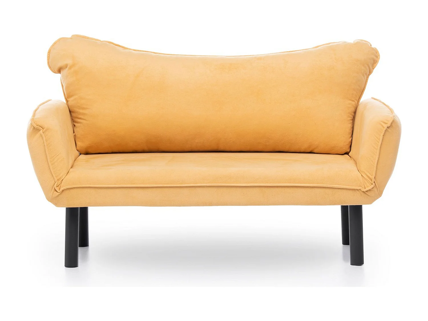 Sofá Altadena 110, Amarillo, 140x65x70cm, Tapiz, Patas: Metal