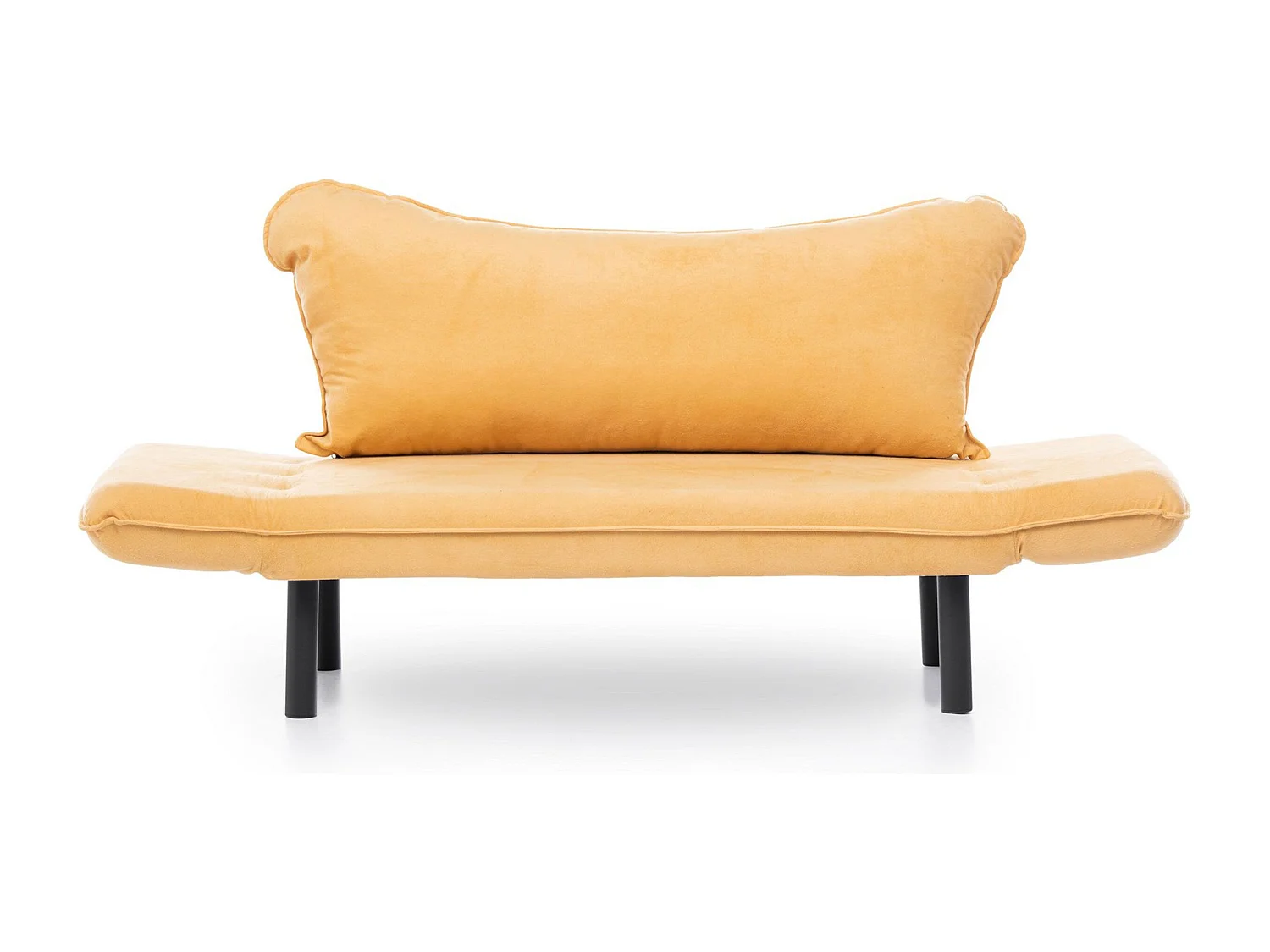 Sofá Altadena 110, Amarillo, 140x65x70cm, Tapiz, Patas: Metal