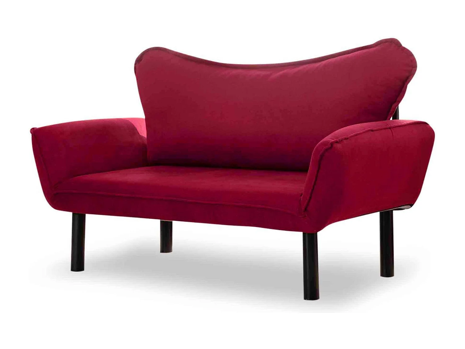 Sofá Altadena 110, Rojo, 140x65x70cm, Tapiz, Patas: Metal