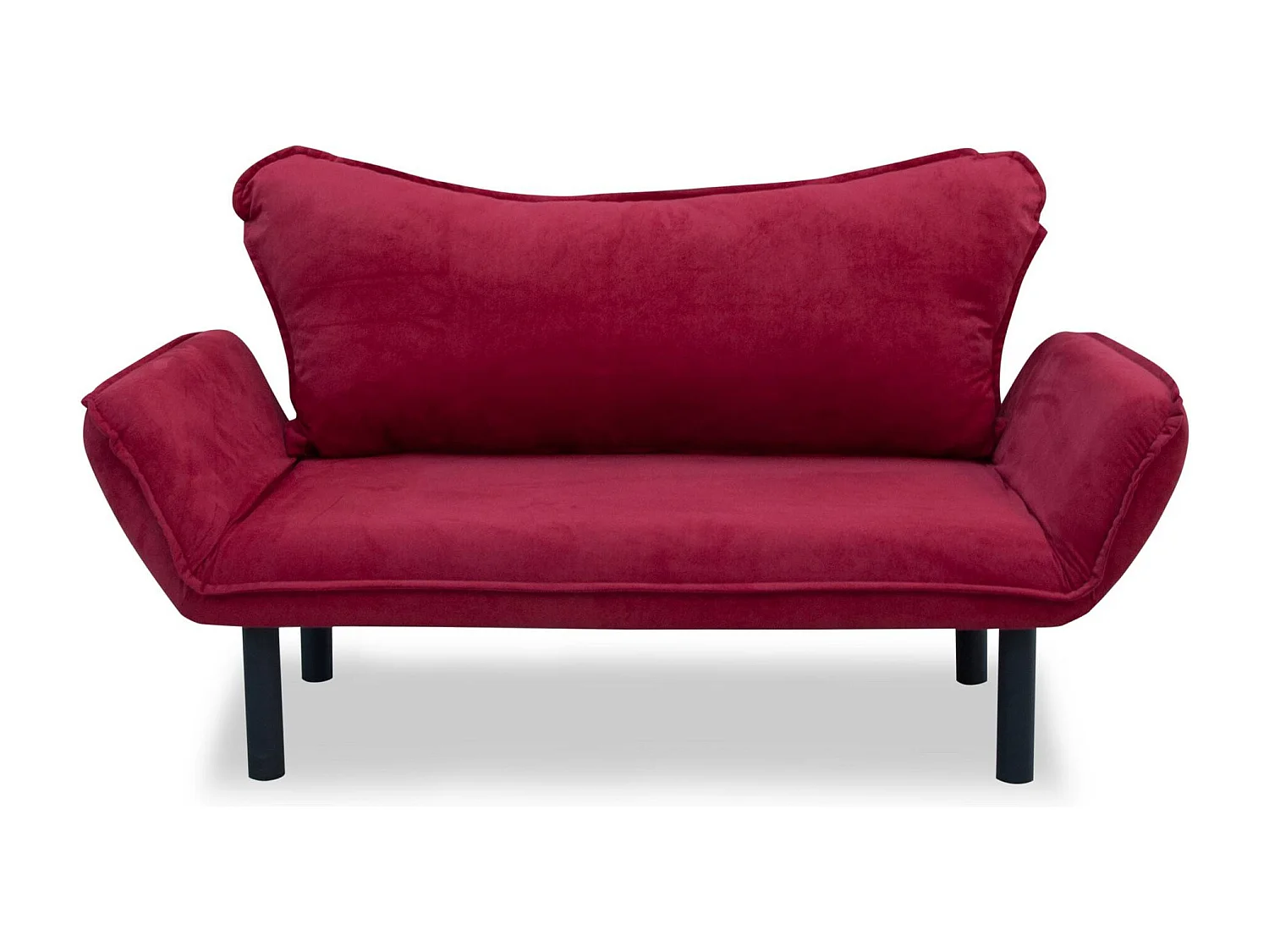 Sofá Altadena 110, Rojo, 140x65x70cm, Tapiz, Patas: Metal