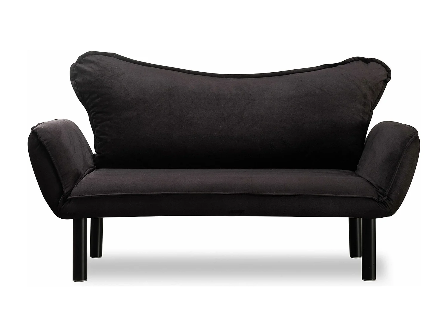 Sofá Altadena 110, Negro, 140x65x70cm, Tapiz, Patas: Metal