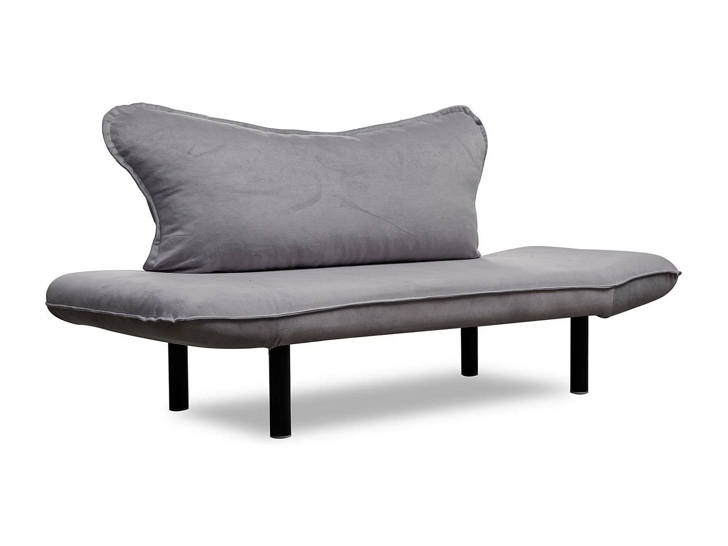 Sofá Altadena 110, Gris, 140x65x70cm, Tapiz, Patas: Metal