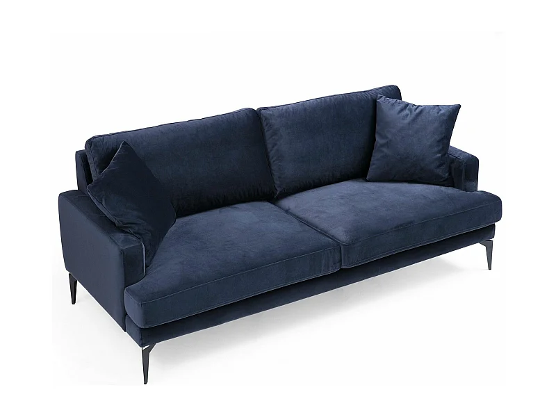 2-zits designbank in marineblauw fluwelen stof Kombaz 175 cm
