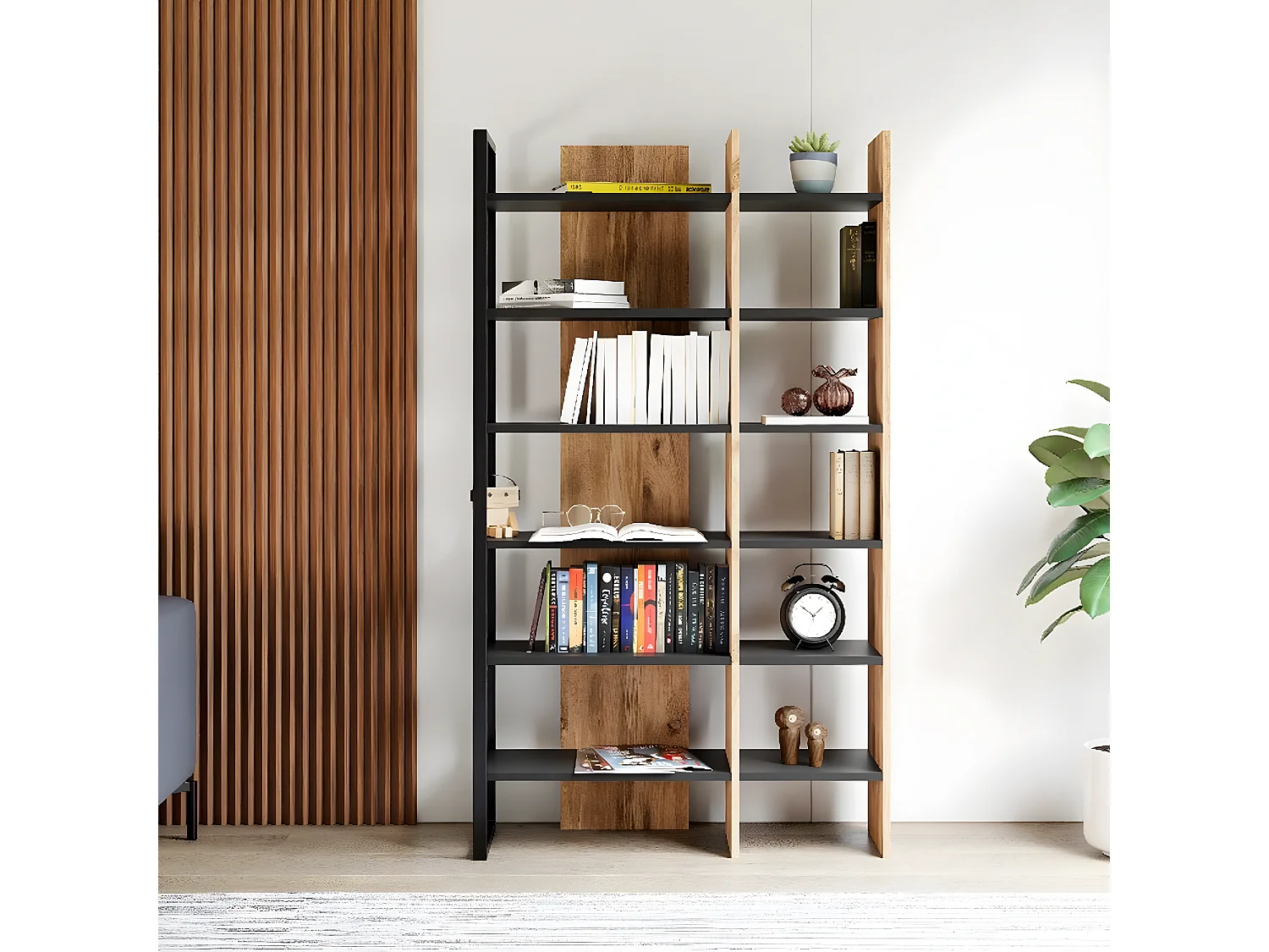 Regał Ambra, Dąb, 94x34x160 cm, EPIKASA