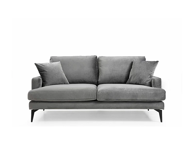 Sofá Altadena 374, Gris, 175x90x88cm, Tapiz, Patas: Metal