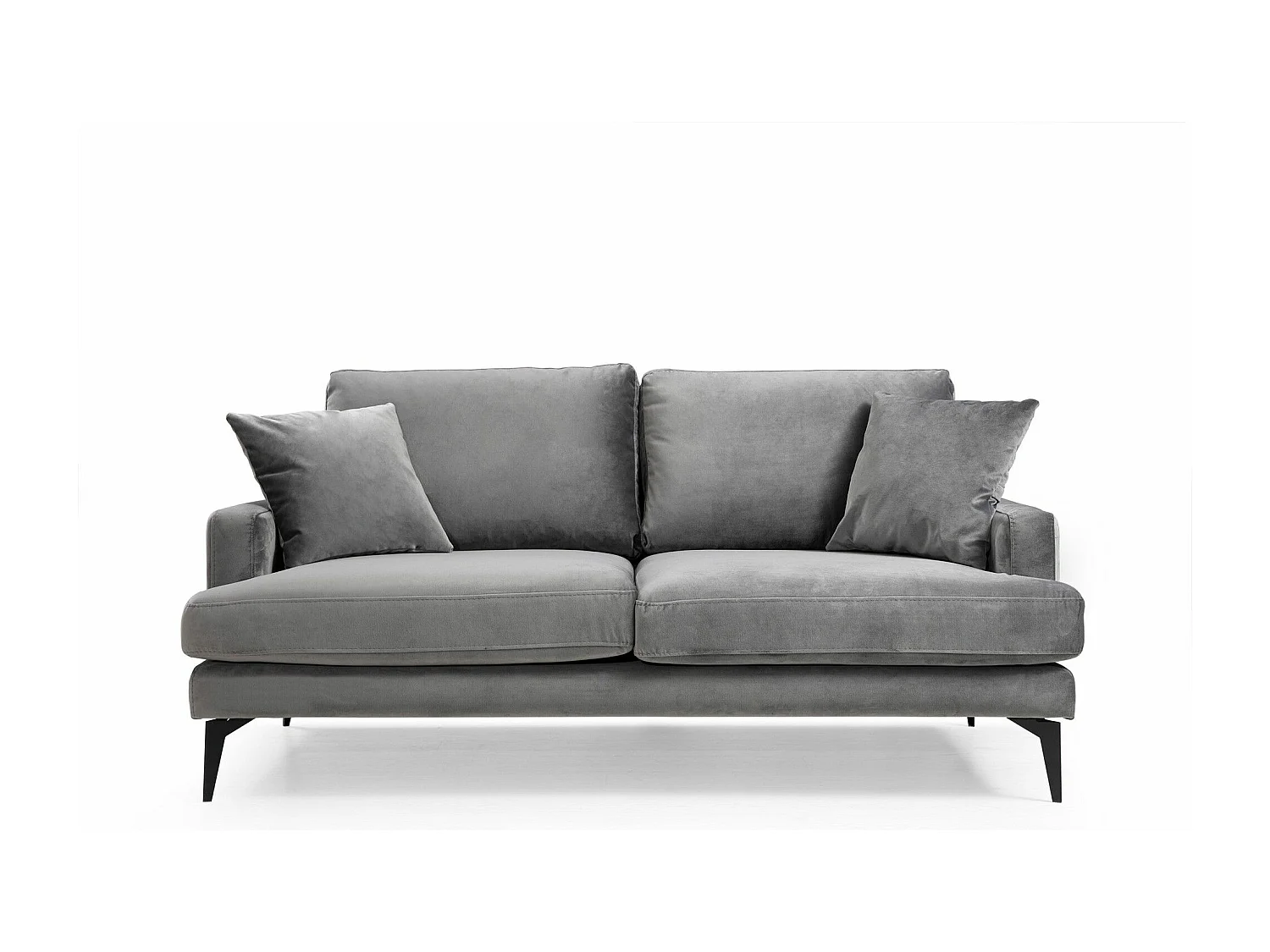 Canapé 2 places Narchis Velours Gris