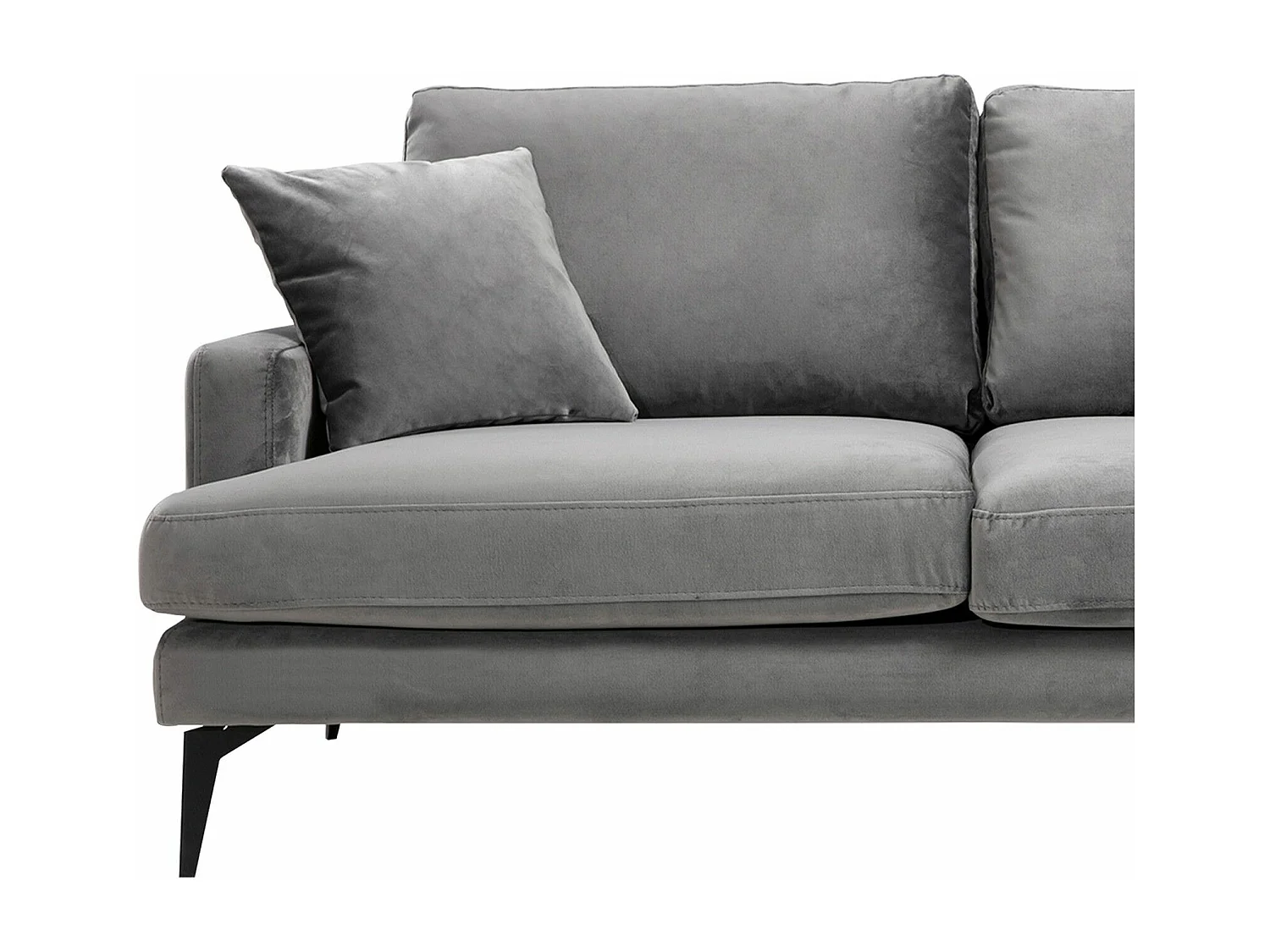 Canapé 2 places Narchis Velours Gris