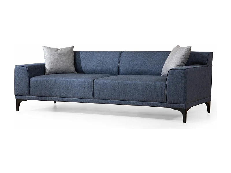Sofá Altadena 135, Azul, 212x69x86cm, Tapiz, Patas: Plástico
