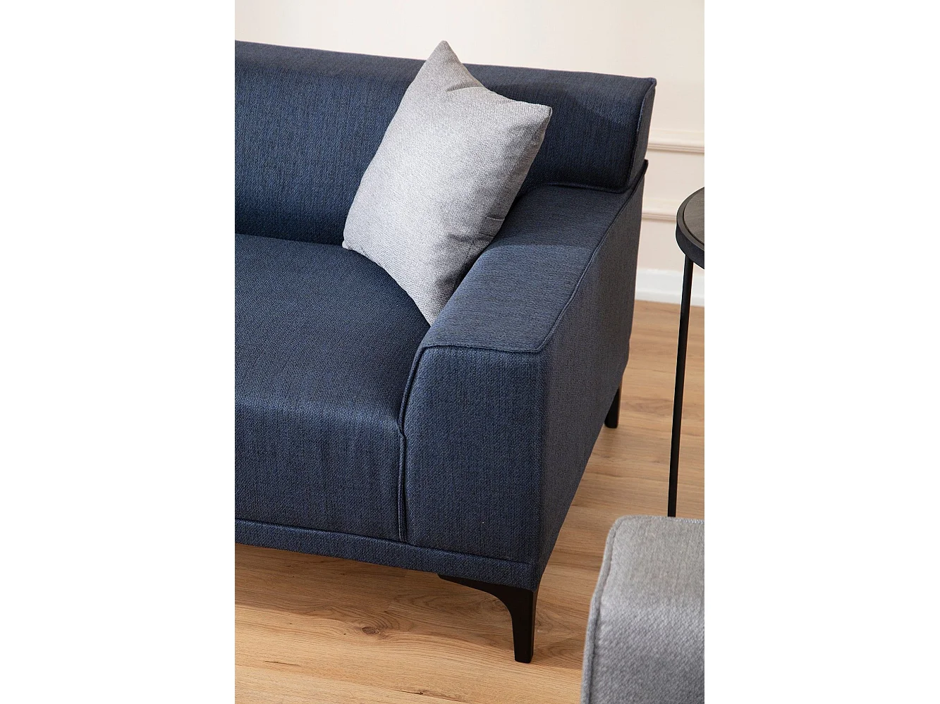 Canapé 3 places avec 2 coussins Navagio Tissu Bleu