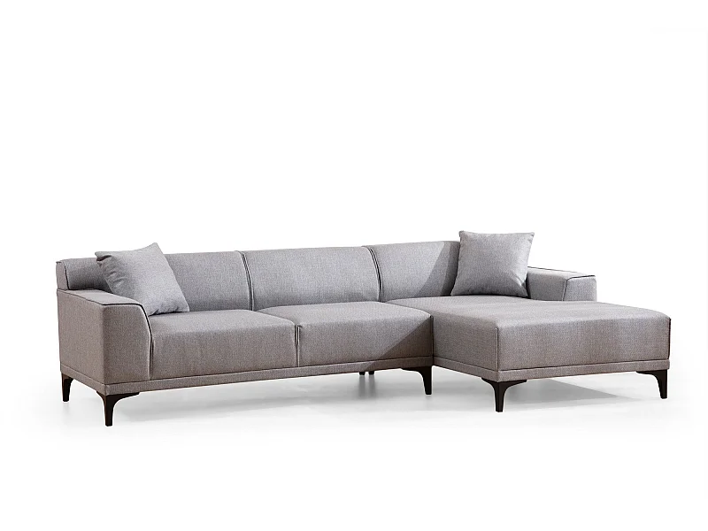 Sofá rinconero Altadena 136, Gris, 250x145x69cm