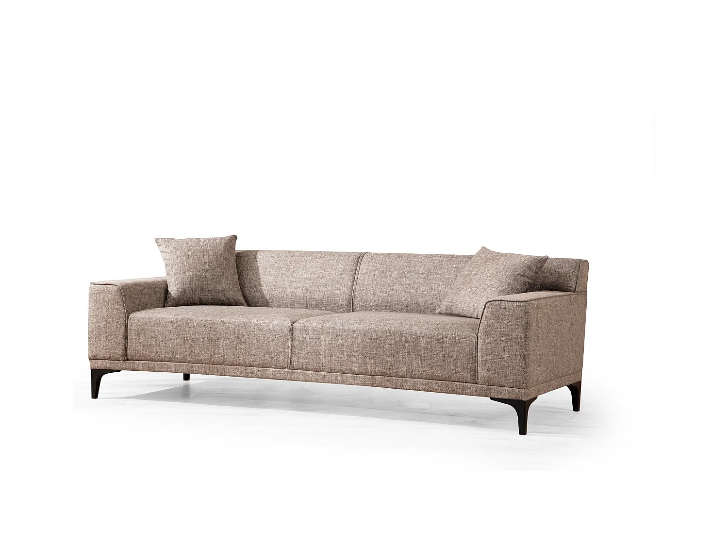 Canapé 3 places avec 2 coussins Navagio Tissu Beige