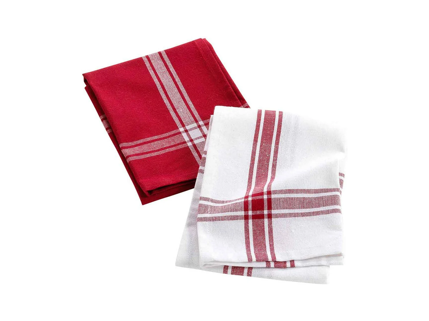 Lot de 2 Torchons "Cuisiline" 50x70cm Bordeaux