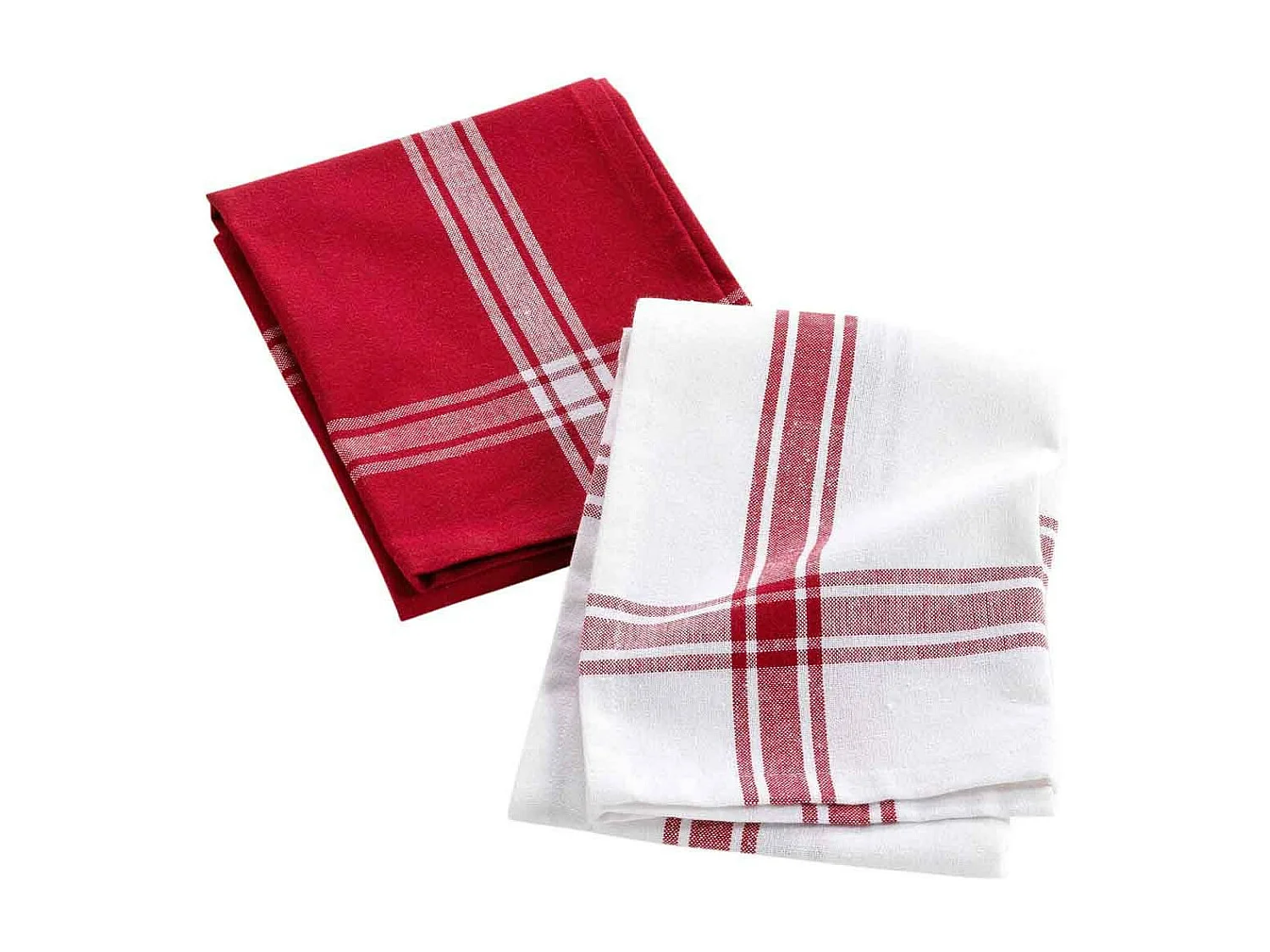 Lot de 2 Torchons "Cuisiline" 50x70cm Bordeaux