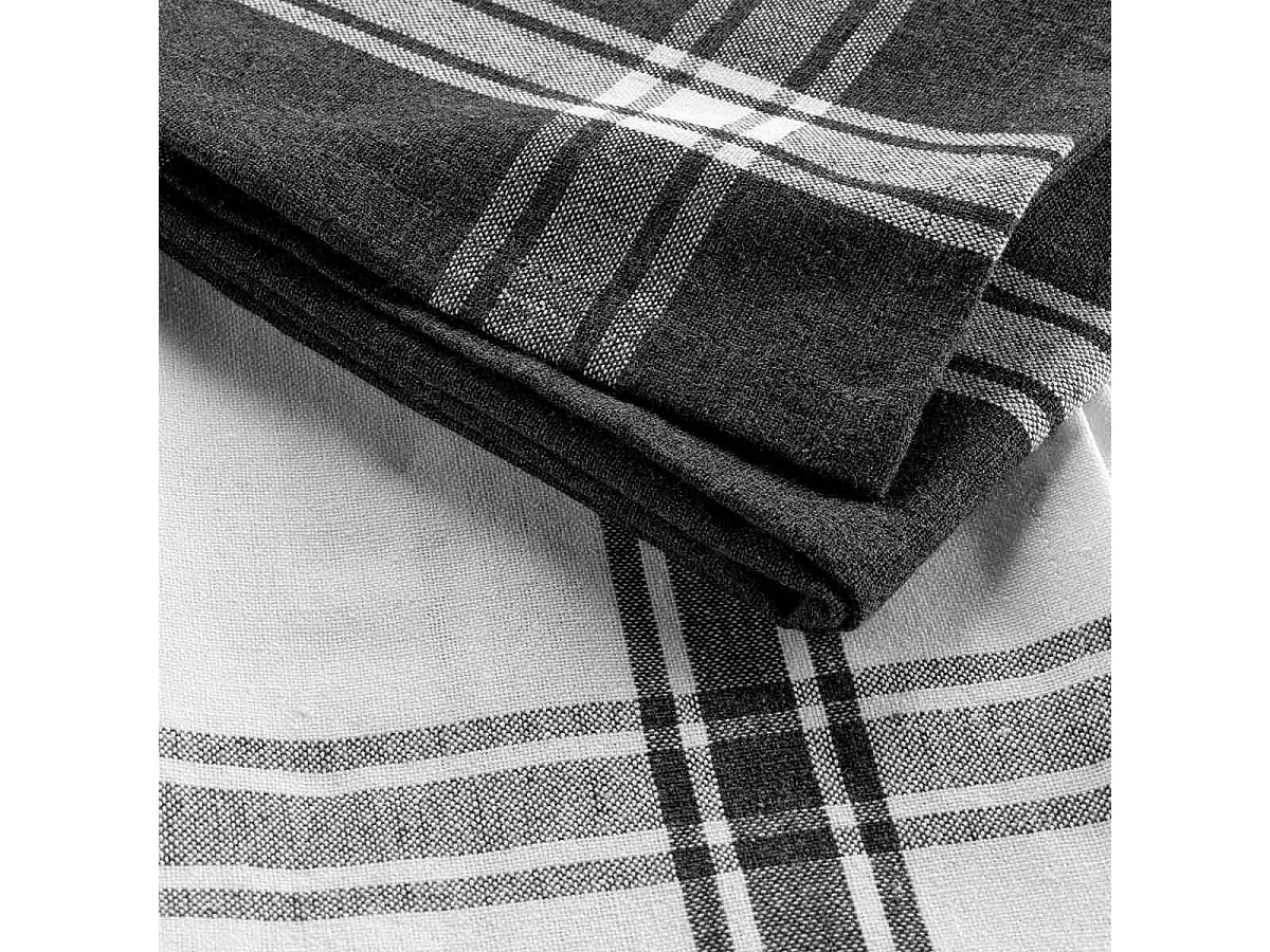 Lot de 2 Torchons "Cuisiline" 50x70cm Anthracite