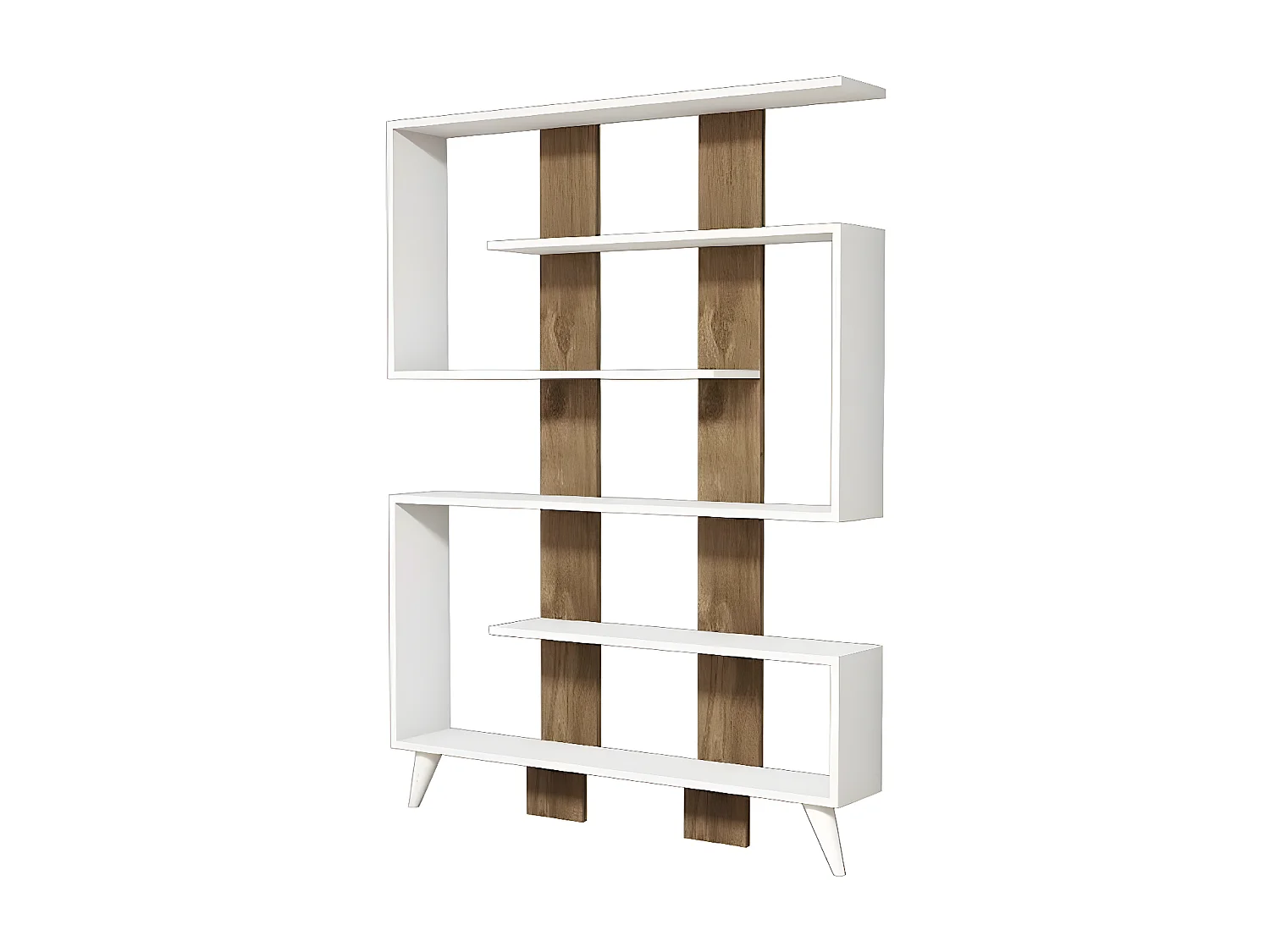 Boekenkast Clarissa - Walnoot - 120x22x164 cm - EPIKASA