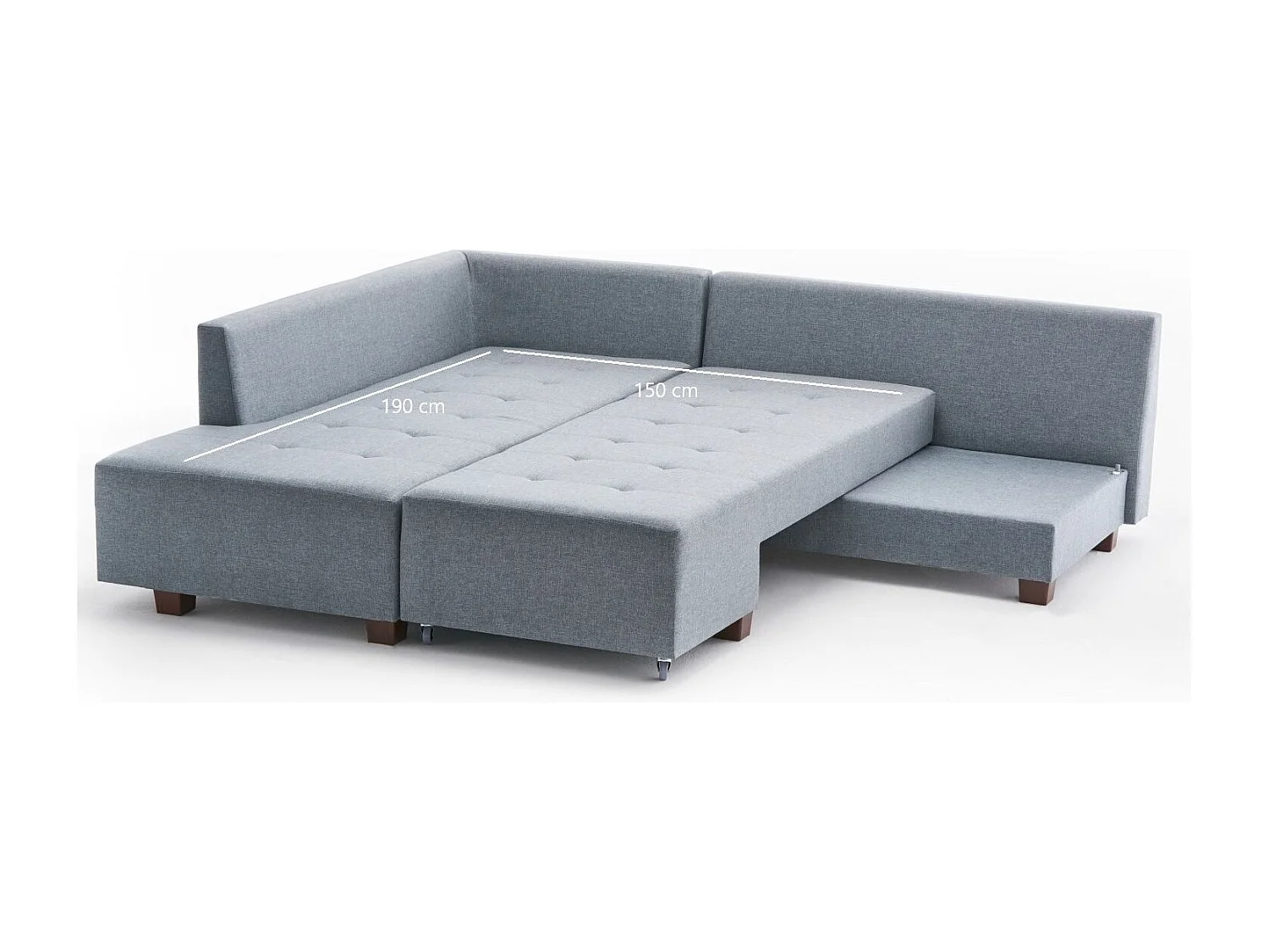 Sofá rinconero Altadena 296, Azul, Función de descanso, 282x206x85cm