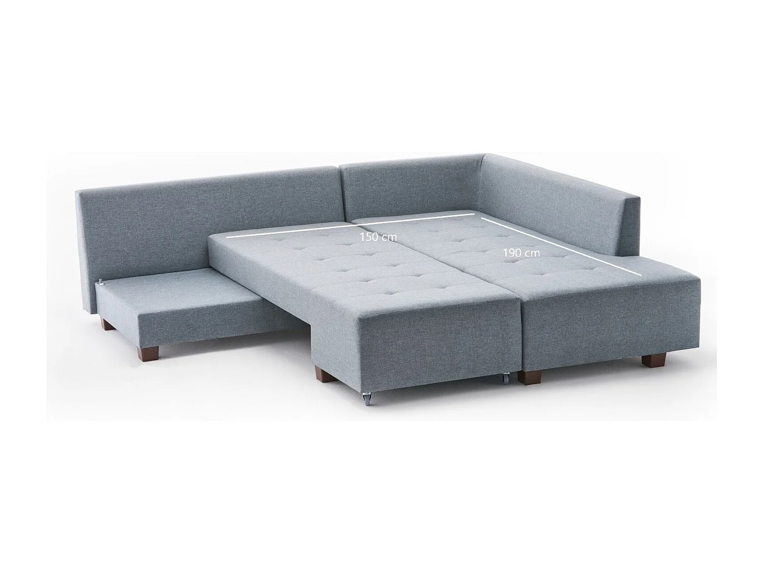 Sofá rinconero Altadena 296, Azul, Función de descanso, 282x206x85cm