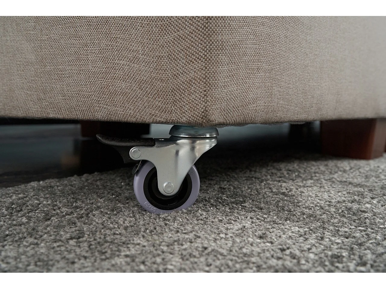 Canapé d'angle à droite convertible Rhodes Tissu Beige