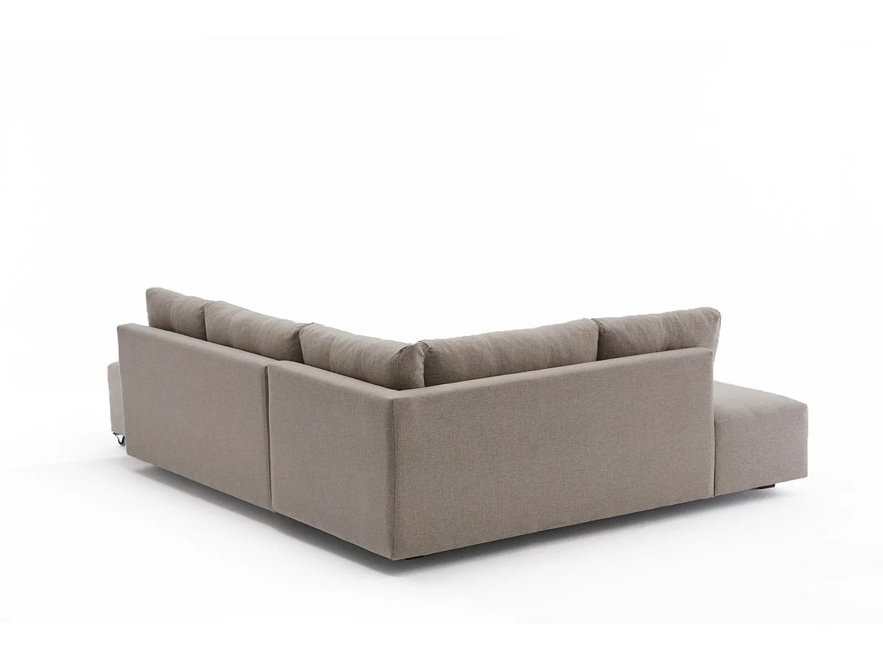 Canapé d'angle gauche convertible Rhodes Tissu Beige